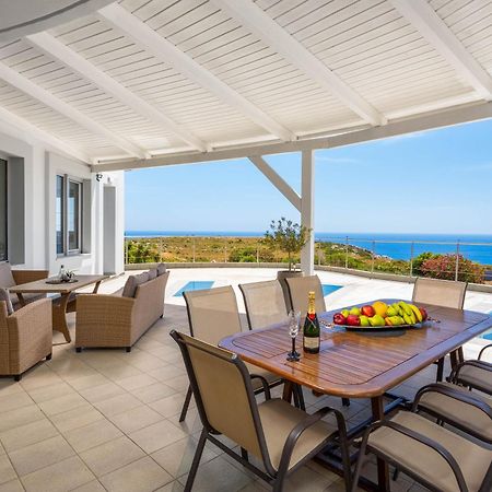 Villa Zafira - Seaview Manor With Heated Pool Kallithea  Bagian luar foto