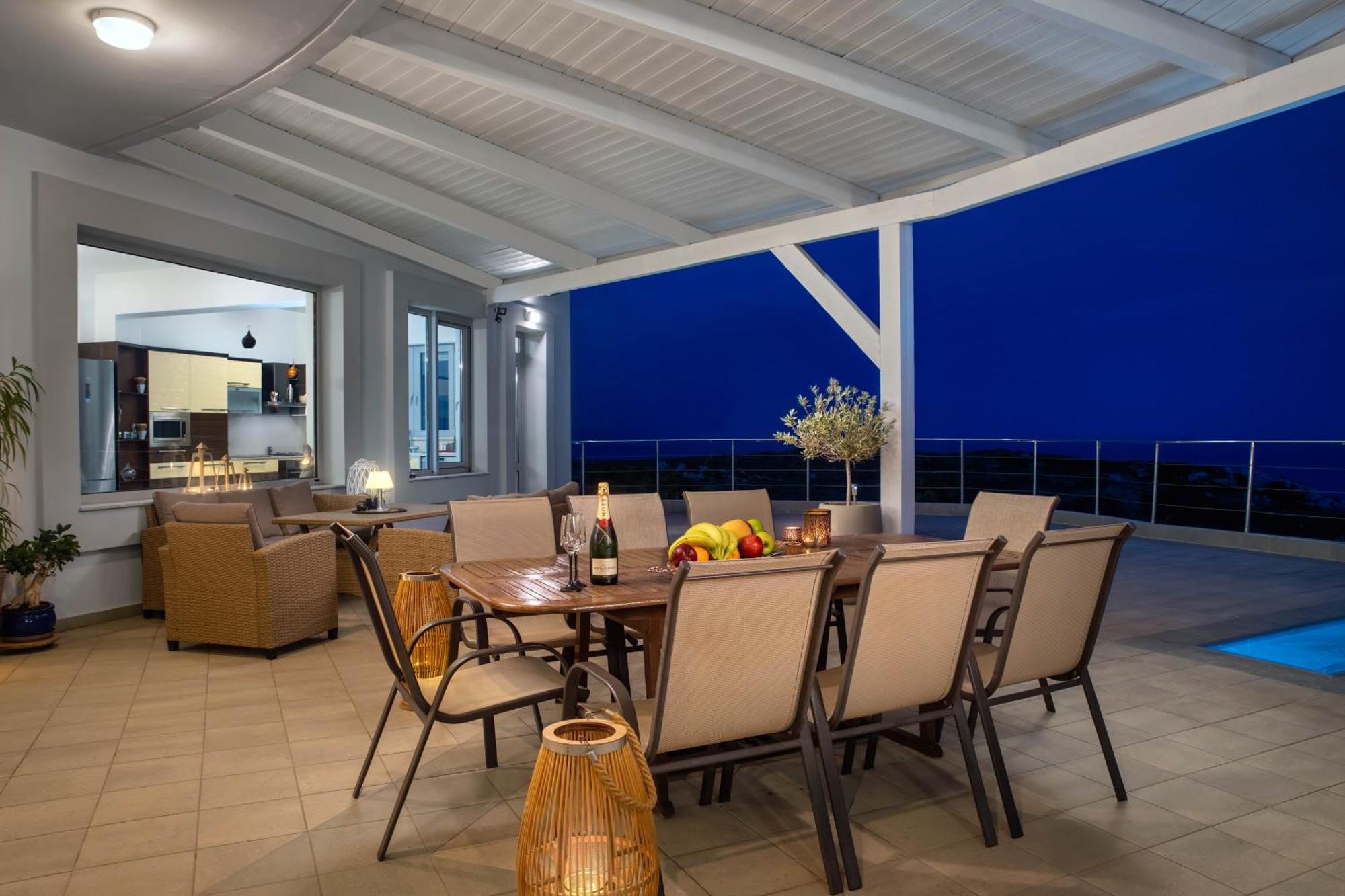 Villa Zafira - Seaview Manor With Heated Pool Kallithea  Bagian luar foto