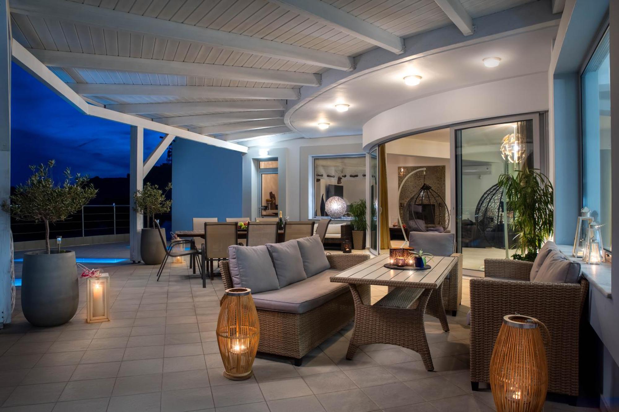 Villa Zafira - Seaview Manor With Heated Pool Kallithea  Bagian luar foto