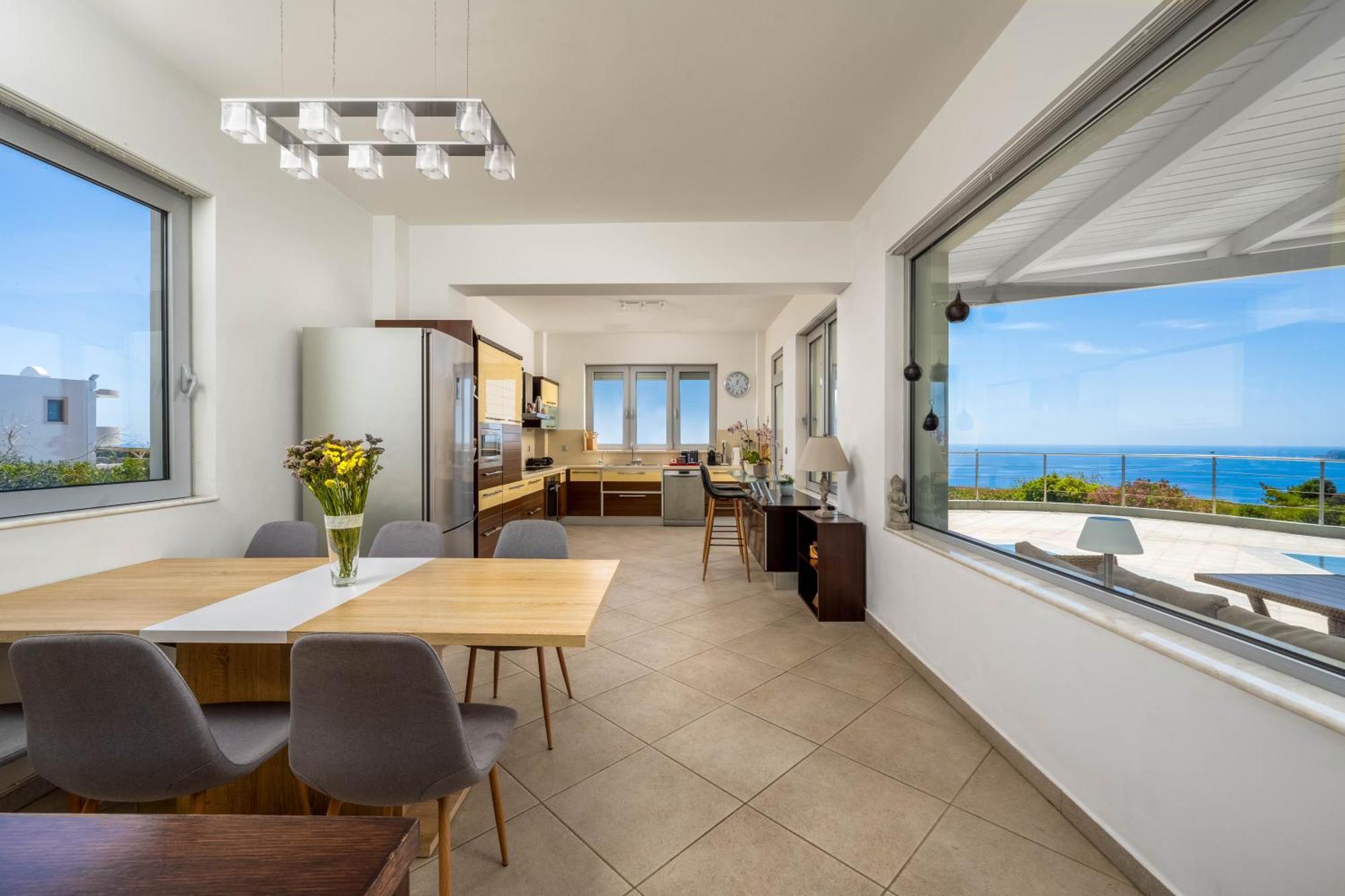 Villa Zafira - Seaview Manor With Heated Pool Kallithea  Bagian luar foto